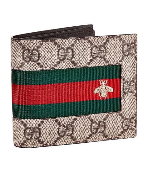 gucci bee supreme wallet|gucci wallet bifold.